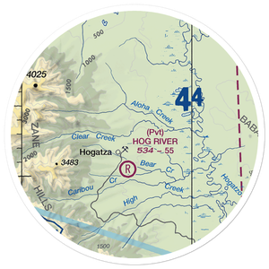 Hog River Airport (2AK6) VFR Sectional Sticker (20 mile)