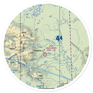 Hog River Airport (2AK6) VFR Sectional Sticker (30 mile)