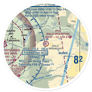 Bald Mountain Airport (2AK7) VFR Sectional Sticker (20 mile)