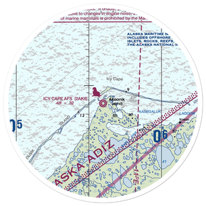 Icy Cape Afs Airport (2AK8) VFR Sectional Sticker (30 mile)