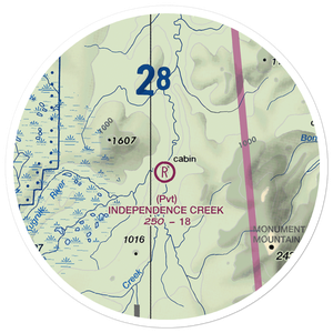 Independence Creek Airport (2AK9) VFR Sectional Sticker (20 mile)