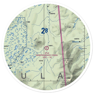 Independence Creek Airport (2AK9) VFR Sectional Sticker (30 mile)