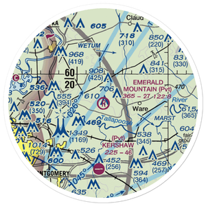 Emerald Mountain Airport (2AL3) VFR Sectional Sticker (20 mile)