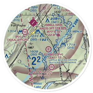 Flying J Ranch Airport (2AL5) VFR Sectional Sticker (20 mile)