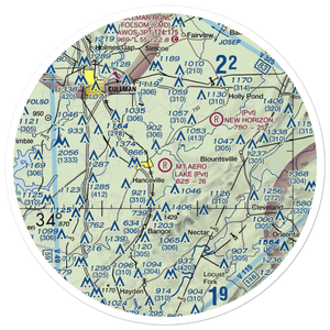 Mount Aero Lake Farm Airport (2AL7) VFR Sectional Sticker (30 mile)