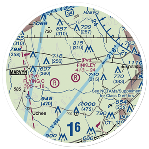 Finkley Farm Airport (2AL8) VFR Sectional Sticker (20 mile)
