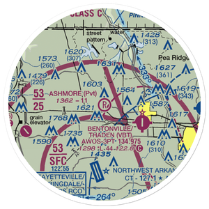 Ashmore Field (2AR5) VFR Sectional Sticker (20 mile)