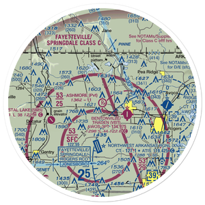 Ashmore Field (2AR5) VFR Sectional Sticker (30 mile)