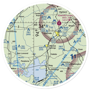 Glenn Winchester Airport (2AR6) VFR Sectional Sticker (30 mile)