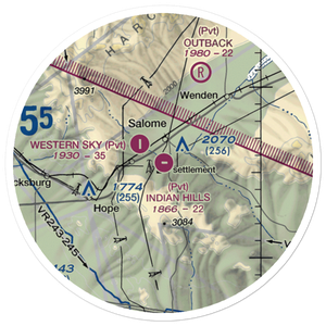 Indian Hills Airpark (2AZ1) VFR Sectional Sticker (20 mile)