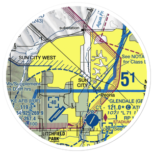 El Mirage-Village Square Airport (2AZ3) VFR Sectional Sticker (20 mile)