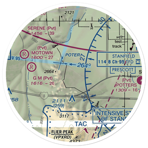 Donnelly Residence Airport (2AZ5) VFR Sectional Sticker (20 mile)