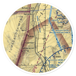 Tubac Ultralight Flightpark Ultralightport (2AZ8) VFR Sectional Sticker (20 mile)