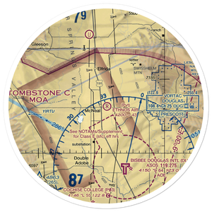 Ethnos Air Airport (2AZ9) VFR Sectional Sticker (30 mile)