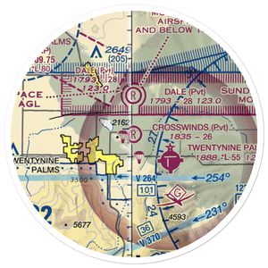 Crosswinds Airport (2CA3) VFR Sectional Sticker (20 mile)