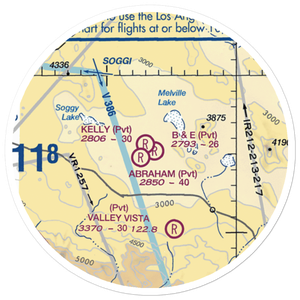 B & E Ranch Airport (2CA8) VFR Sectional Sticker (20 mile)
