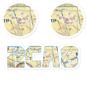 B & E Ranch Airport (2CA8) VFR Sectional Sticker Pack