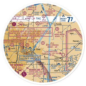 Bijou Springs Ranch Airport (2CD3) VFR Sectional Sticker (30 mile)