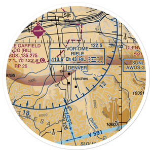 West Divide Airport (2CD4) VFR Sectional Sticker (20 mile)