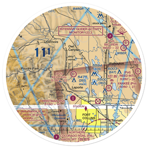 Kellogg Airstrip (2CD9) VFR Sectional Sticker (30 mile)