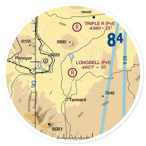 Longbell Ranch Airport (2CL3) VFR Sectional Sticker (20 mile)