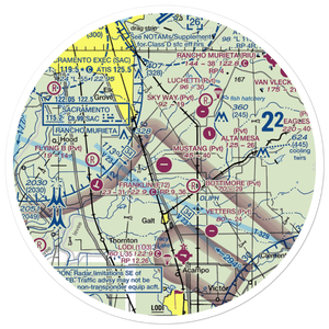 Mustang Airport (2CL9) VFR Sectional Sticker (30 mile)