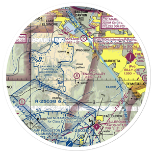 Tenaja Valley Airport (2CN3) VFR Sectional Sticker (30 mile)