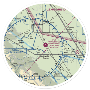 Paramount Farms Airport (2CN4) VFR Sectional Sticker (30 mile)