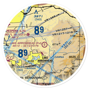 Lake Arrowhead Airport (2CN8) VFR Sectional Sticker (20 mile)
