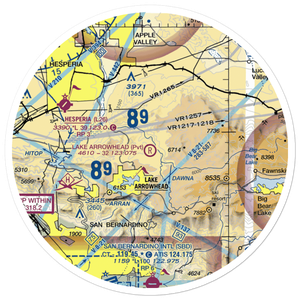 Lake Arrowhead Airport (2CN8) VFR Sectional Sticker (30 mile)