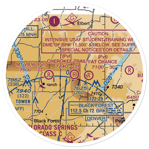 Cherokee Trail Ranch Airport (2CO1) VFR Sectional Sticker (20 mile)