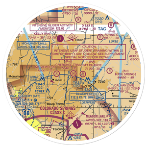 Cherokee Trail Ranch Airport (2CO1) VFR Sectional Sticker (30 mile)