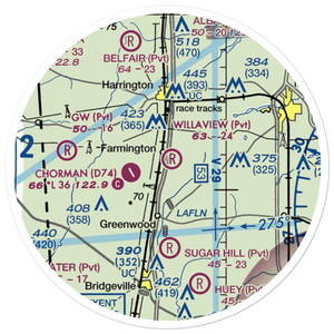 Willaview Airport (2DE2) VFR Sectional Sticker (20 mile)