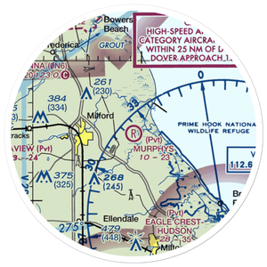 Murphy's Landing Airport (2DE8) VFR Sectional Sticker (20 mile)