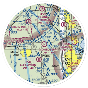 Monroe Airpark (2FA2) VFR Sectional Sticker (20 mile)
