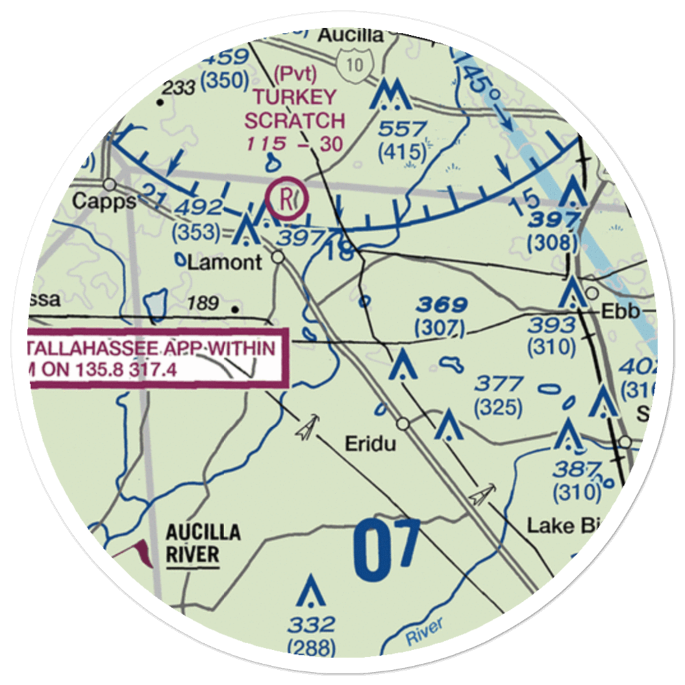 Mount Olive Farm Airport (2FA9) VFR Sectional Sticker (20 mile) 