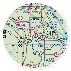 Lazyboy Airport (2FD0) VFR Sectional Sticker (20 mile)