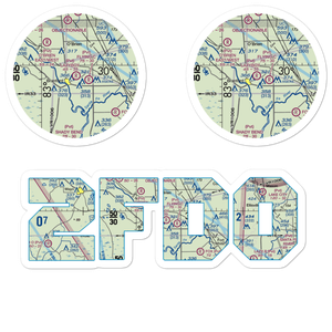 Lazyboy Airport (2FD0) VFR Sectional Sticker Pack