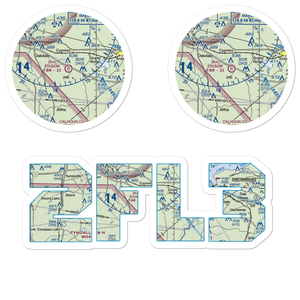 Folsom Airport (2FL3) VFR Sectional Sticker Pack