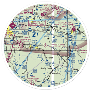 Kennedy Intranational Airport (2GA0) VFR Sectional Sticker (30 mile)