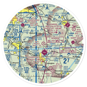 Poole Farm Airport (2GA1) VFR Sectional Sticker (30 mile)