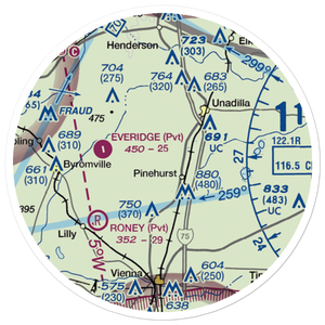 Wrights Field (2GA3) VFR Sectional Sticker (20 mile)