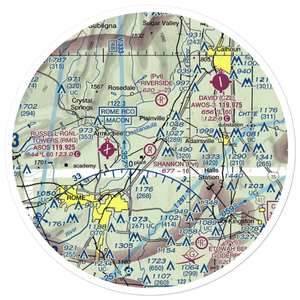 Shannon Flight Strip (2GA8) VFR Sectional Sticker (30 mile)