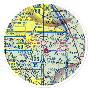 Lenora Airport (2GA9) VFR Sectional Sticker (20 mile)