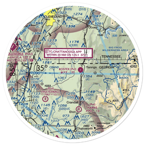 Petty Farms Airport (2GE7) VFR Sectional Sticker (30 mile)