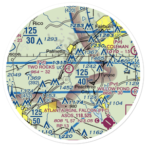 Andy Fields Airport (2GE8) VFR Sectional Sticker (20 mile)