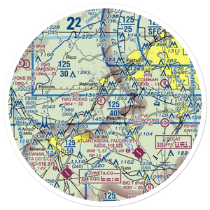 Andy Fields Airport (2GE8) VFR Sectional Sticker (30 mile)