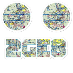 Andy Fields Airport (2GE8) VFR Sectional Sticker Pack