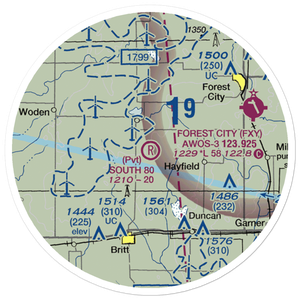 South 80 Field (2IA9) VFR Sectional Sticker (20 mile)