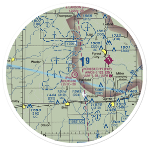 South 80 Field (2IA9) VFR Sectional Sticker (30 mile)